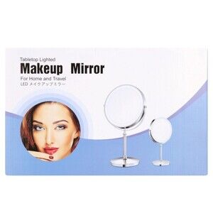 AMZTOLIFE 8" Lighted Makeup Mirror, 10X Makeup Mirror with Lights, Double Sided